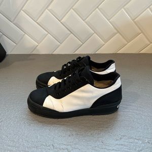Chanel lug sole canvas sneakers